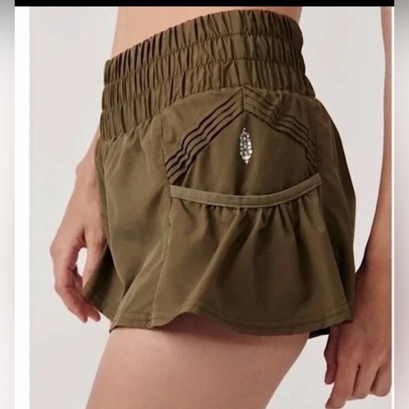 FP Movement by Free People Pants - Free People Movement Get Your Flirt on Athletic Short Army Green . XS